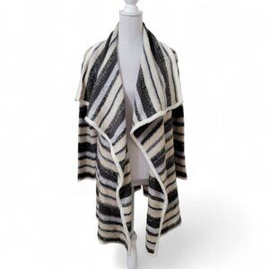 Kensie Size XS/S Open Front Striped Cardigan Sweater, Excellent Used Condition